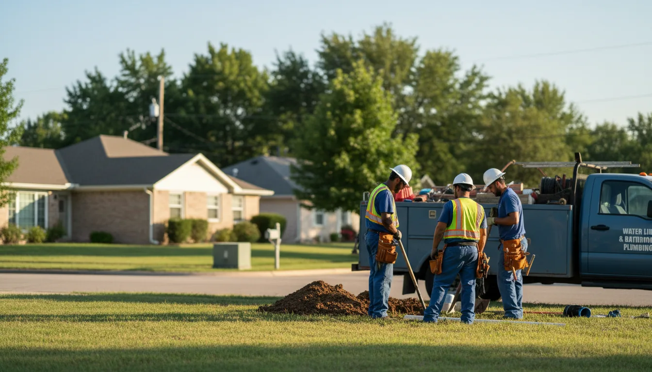 Residential water line and bathroom plumbing service in Boyd, WI